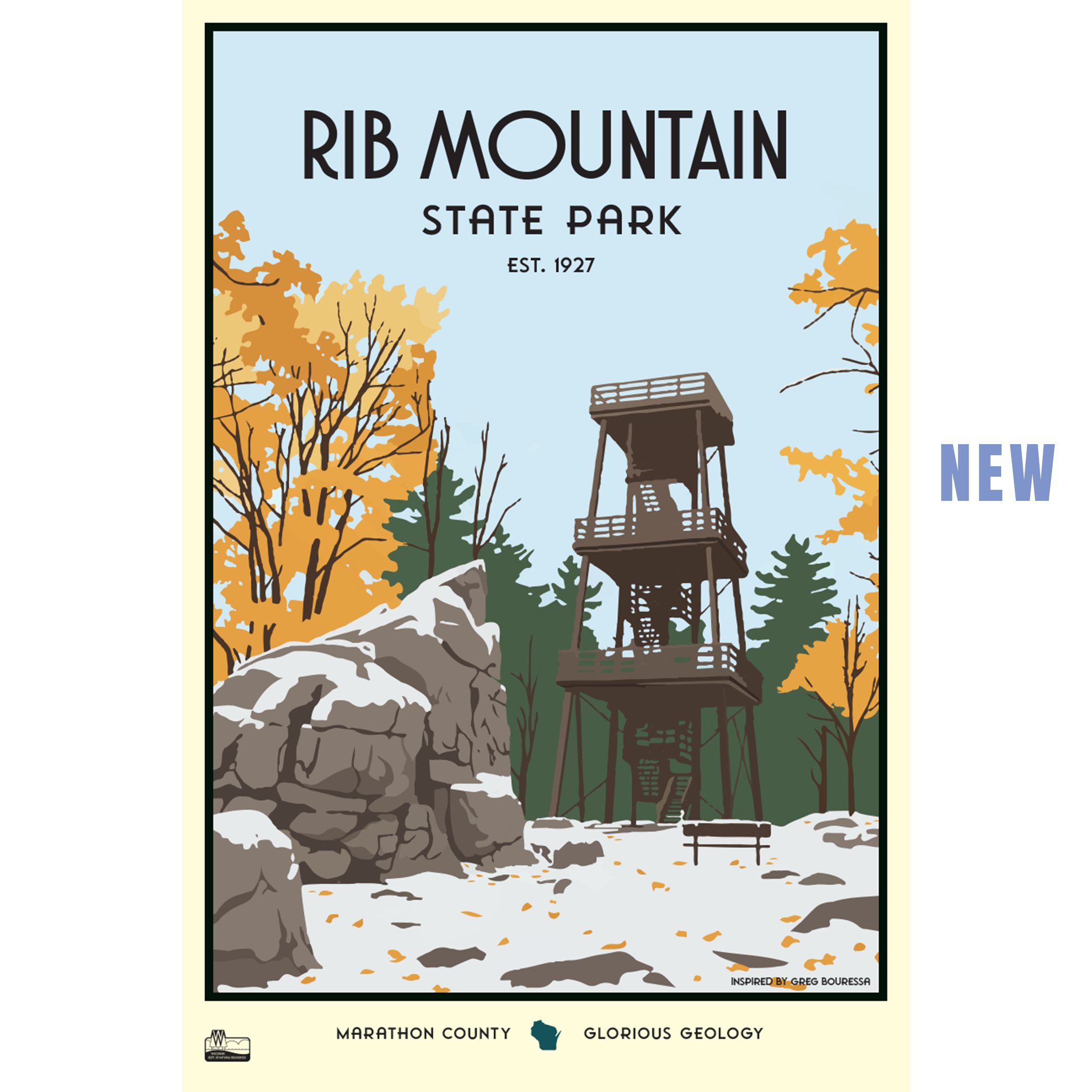 Rib Mountain State Park Poster